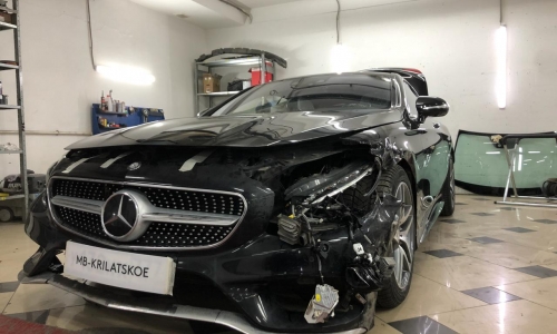 Ремонт Mercedes S Coupe после ДТП - фото до ремонта